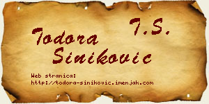 Todora Šiniković vizit kartica